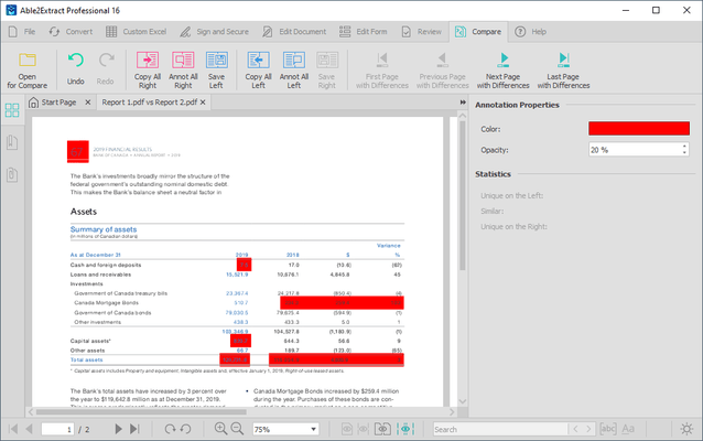Compare PDF Annotated Differences